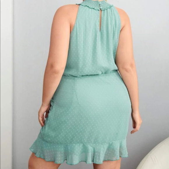 SHEIN - Mint Green Halter Dress - Picture 5 of 12